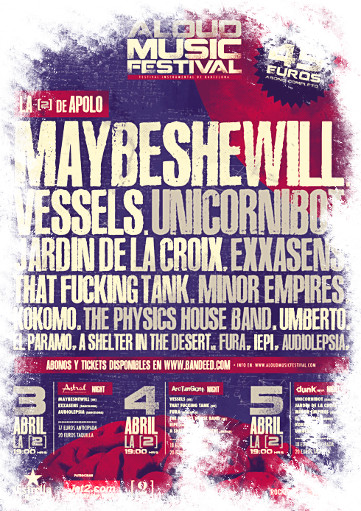 Cartel oficial del festival musical en Sala La 2 de Apolo, Barcelona