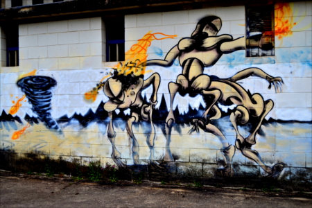 Graffiti abstracto en Ferrol