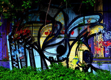 Grafiti ubicado detrás del Estadio de Fútbol de Ferrol
