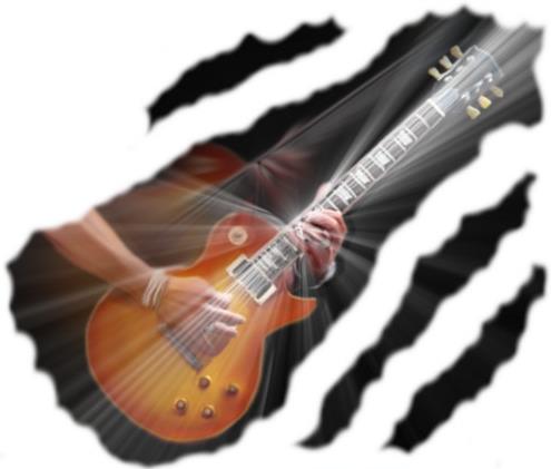 Dibujo estilo cómic de una Gibson Les Paul