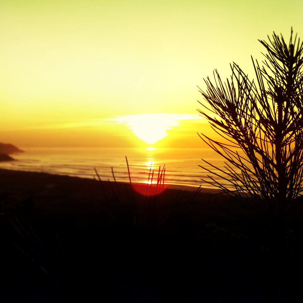 Fotografía de una puesta de sol en otoño. Naturaleza y viajes por Galicia