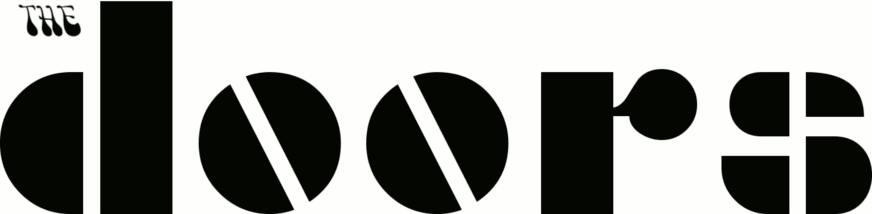 Letras del grupo cambiando de color. Con borde negro.