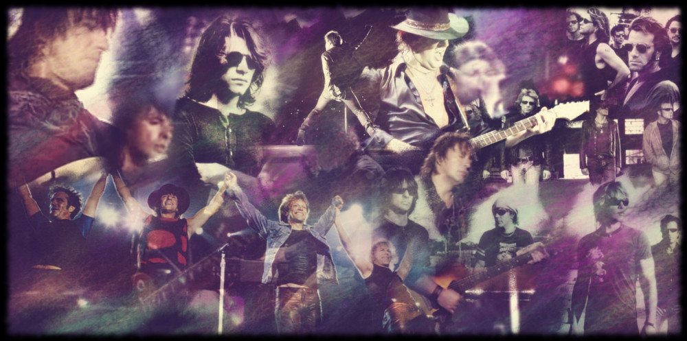 Imágenes de los cuatro músicos de Bon Jovi
