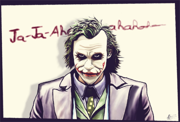 Dibujo tenebroso de El Joker