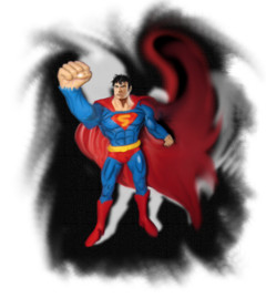Dibujo de Superman a punto de echar a volar