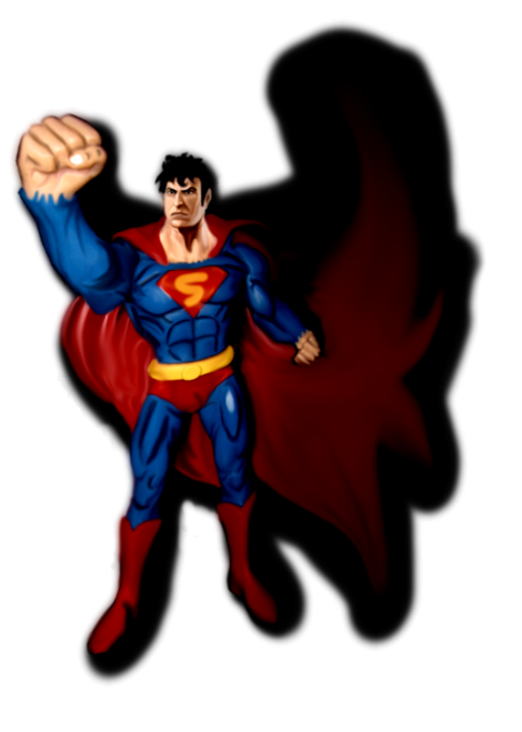 Superman levantando el puño