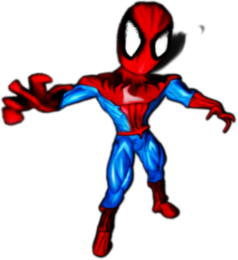 Dibujo de Spiderman con fondo transparente