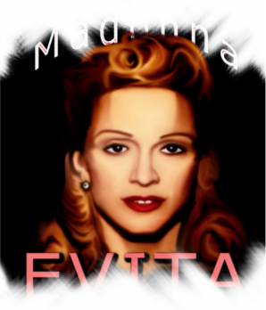 Artwork de Madonna como Evita para la película