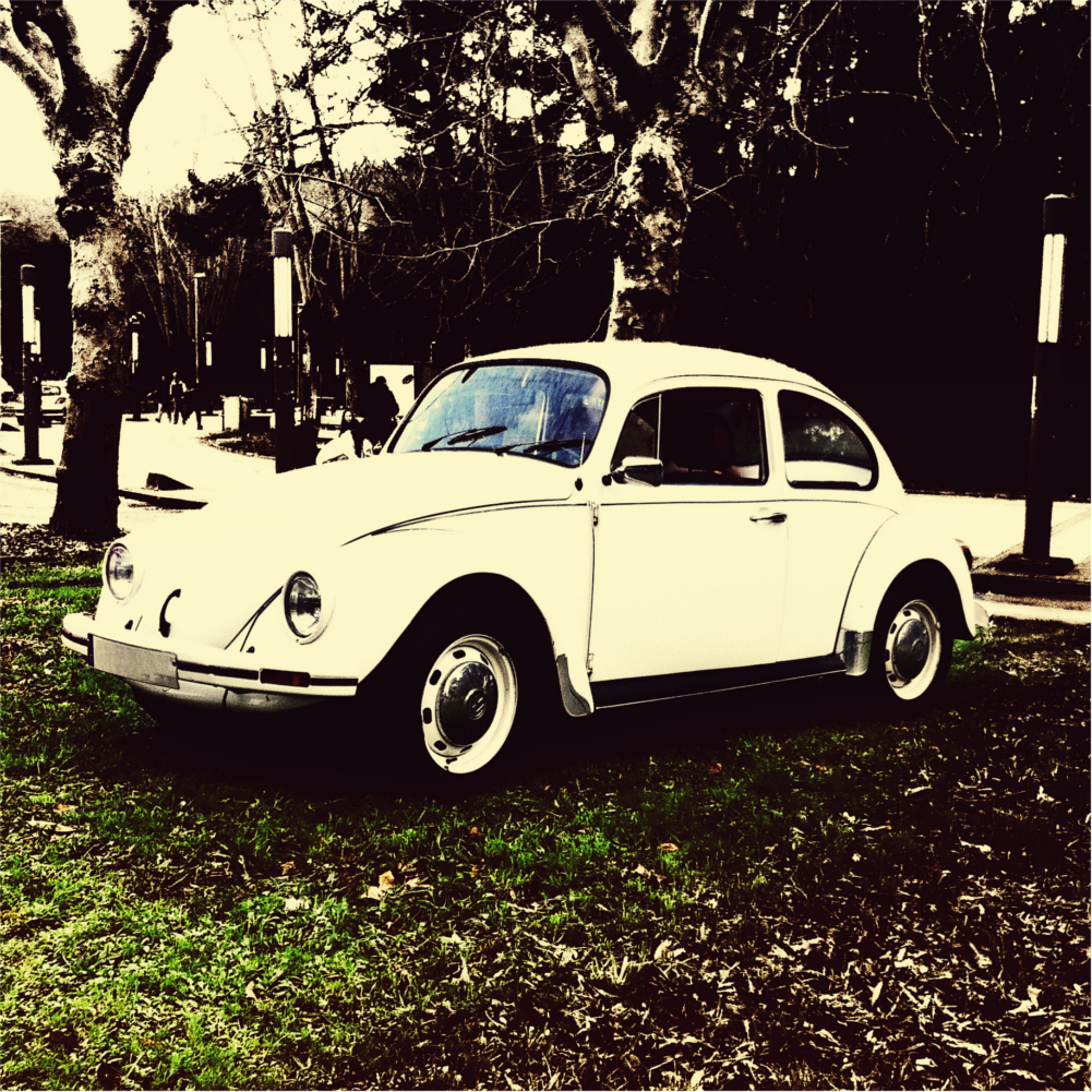 Fotografía de un Volkswagen Tipo1 de color blanco